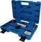 Blue tool case with various metal and plastic parts for vehicle repair, open and displayed.