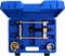 A blue tool case with an open lid, displaying a puller and two attachments, suitable for automotive maintenance.