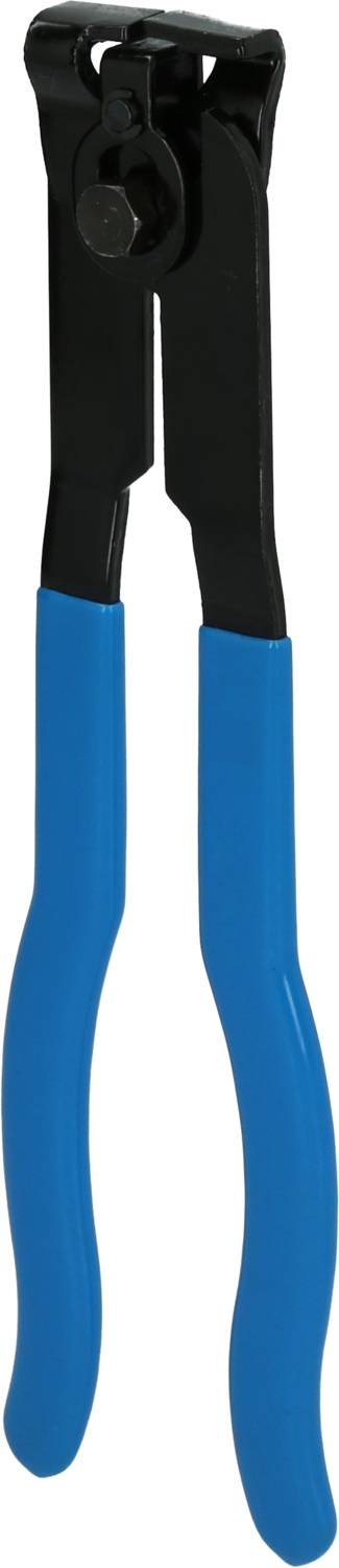 A pair of pliers with black jaws and blue handles, likely a specialist tool for specific assembly or repair work.