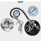 'Tyre Pressure Gauge with Manometer, Hose and Nozzle Attachment. Displays Tyre Pressure in Bar. Ideal for Precise Pressure Measurement.'