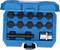 A blue box containing ten black socket keys, numbered from 5A to 5X, with two accompanying accessories underneath.