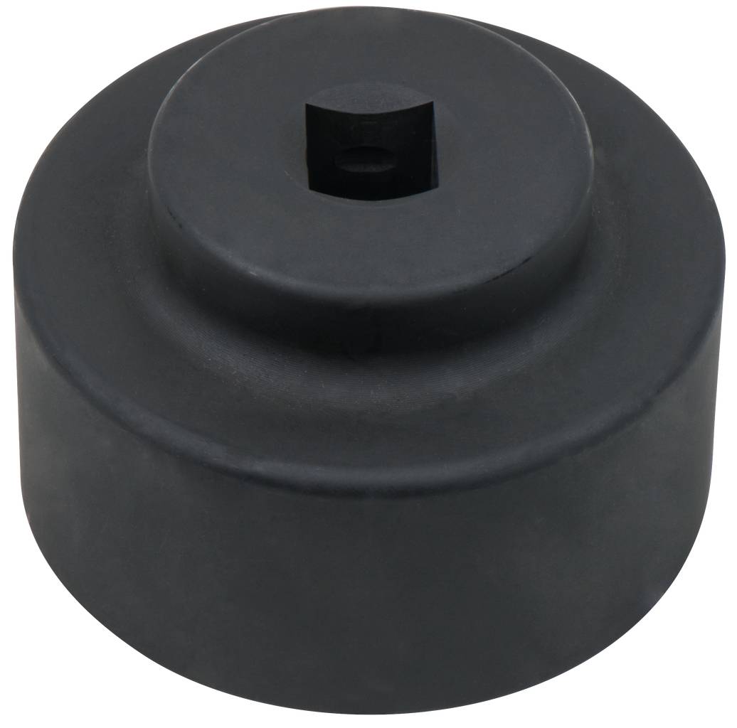A black metal mounting bracket with a square hole in the centre, suitable for specialised installation or maintenance work.