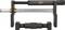 A puller tool with a black frame and silver rod, suitable for removing bearings or similar components in mechanical engineering.