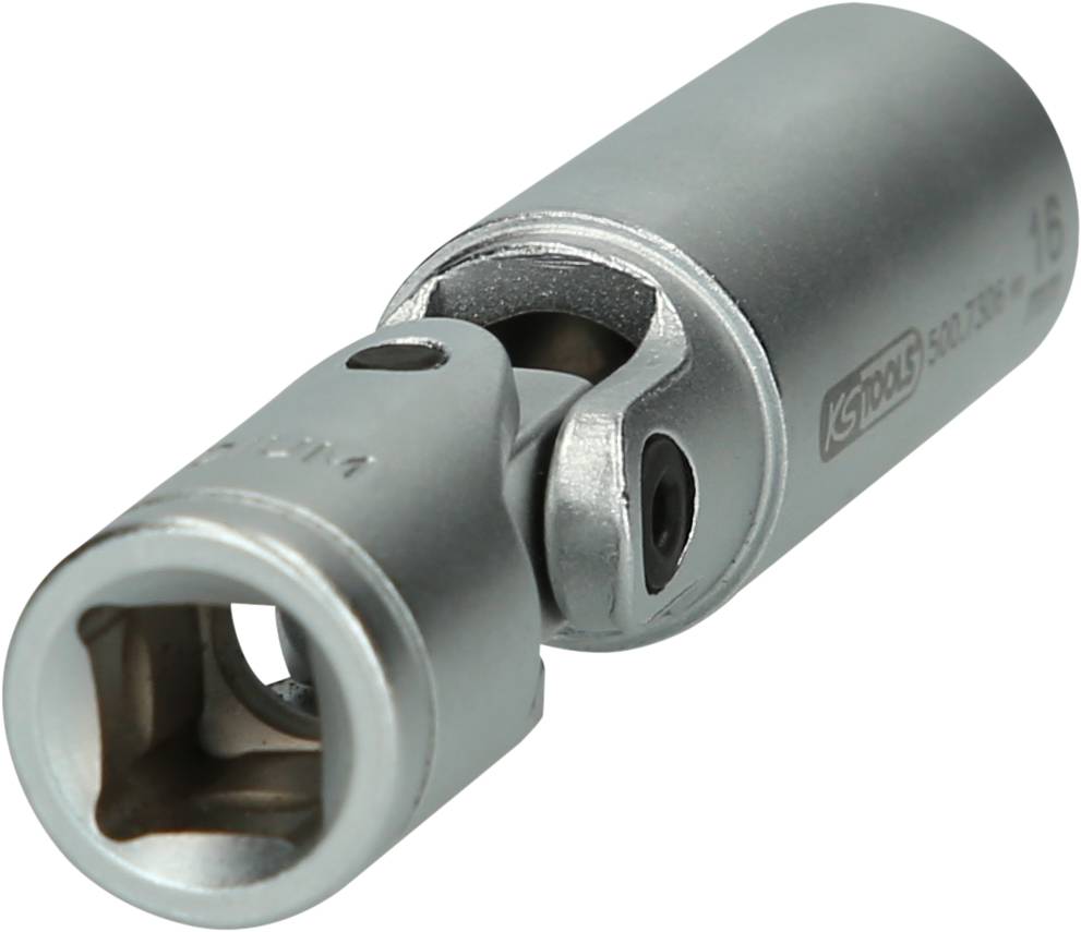 Socket Joint Spanner. Metallic, with a movable head, ideal for accessing hard-to-reach screws and nuts in confined spaces.