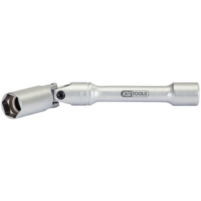 A silver-coloured KS Tools universal joint socket wrench for flexible screw work in confined spaces.