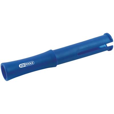 Blue plastic tool handle with 'KS TOOLS' inscription, cylindrical in shape, suitable for specialist applications.