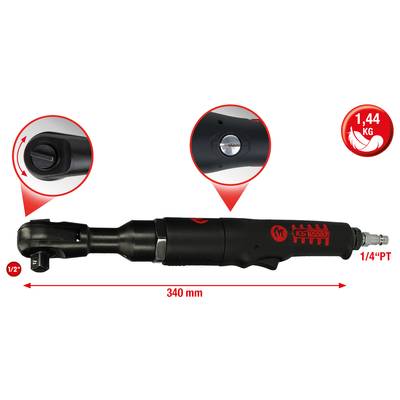 KS Tools Pneumatic forward/reverse ratchet 1/2" (12.7 mm) male square 6.3 bar-6