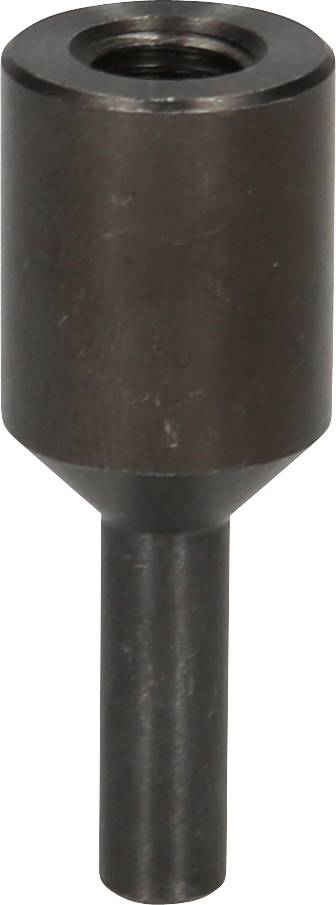 A cylindrical metal drill adapter with a chuck. Primarily used in metalworking.