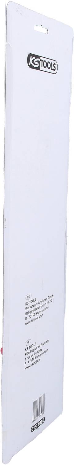 Packaging of a KS Tools product, rear side showing information and barcode.