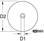 Protection shield for compressed air blow gun, Ø 100 mm