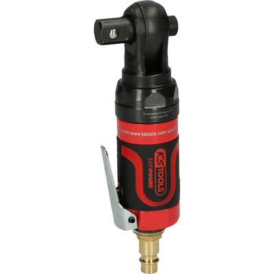 A pneumatic ratchet spanner in red design with 'KS Tools' logo, black head and lever. Suitable for loosening screws.