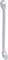 A silver ring spanner, suitable for hexagonal bolts, with an angled side for hard-to-reach locations.