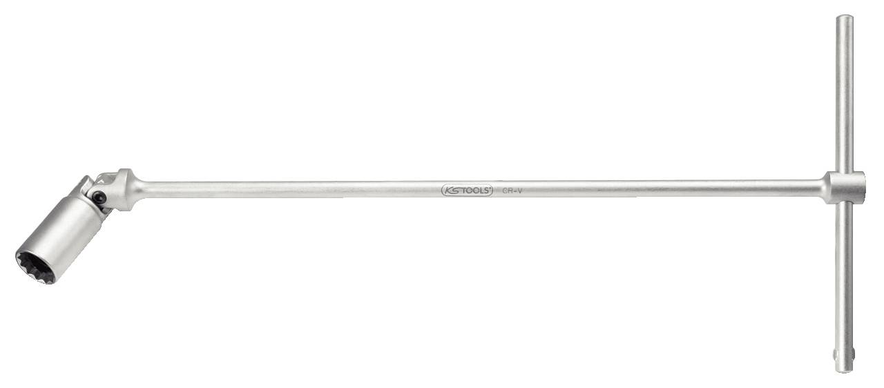 Flexible T-spanner, suitable for loosening or tightening screws in hard-to-reach locations.