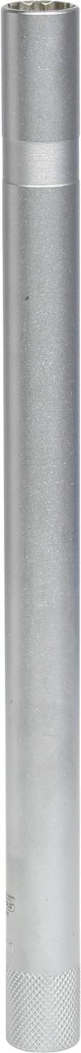 A silver cylindrical metal container, possibly a capsule or a casing, against a neutral background.