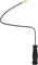 A flexible valve extension with a black hose and black handle, the valve end fitted with a gold-coloured tip.
