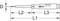 Technical drawing of a screwdriver with length specifications L1, L2, L3 and diameter D.