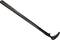 Black crowbar with a long handle and curved end. Used for levering and forcing open objects such as doors or crates.