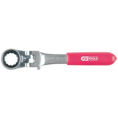 A spanner with a red handle and the inscription 'KS Tools'. It has a serrated opening for turning screws or nuts.
