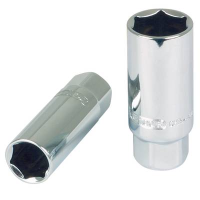Two chrome vanadium steel spanners, one lying down, the other standing upright. They have a hexagonal opening and a gleaming surface.