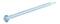 A single metal nail with a flat head and sharp point, lying on a white background.