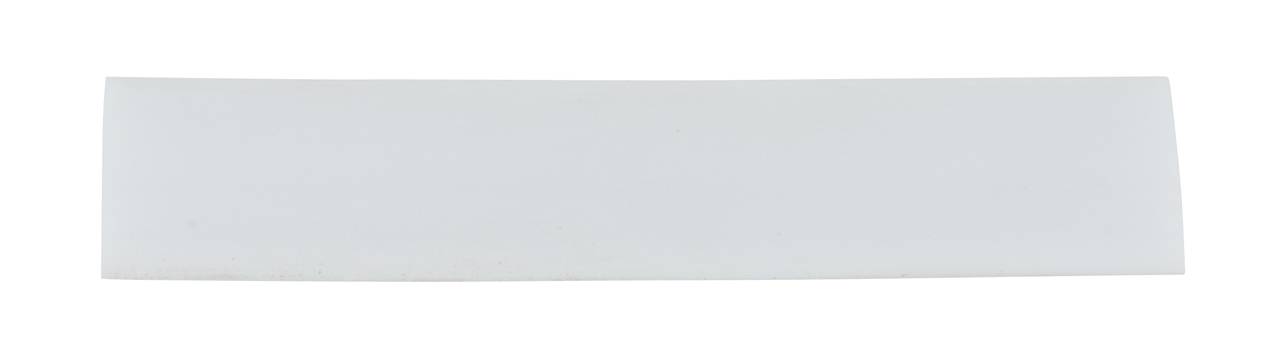 A long, white, rectangular strip against a white background.