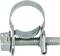 Metal pipe clamp with screw, suitable for securing hoses or pipes, shows detailed view of the closing mechanism.