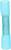 Blue insulated heat-shrink cable connector, suitable for securely connecting electrical cables.