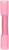 A pink, cylindrical plastic cable connector used for electrical connections.