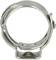 Metal screw clamp ring viewed from above.
