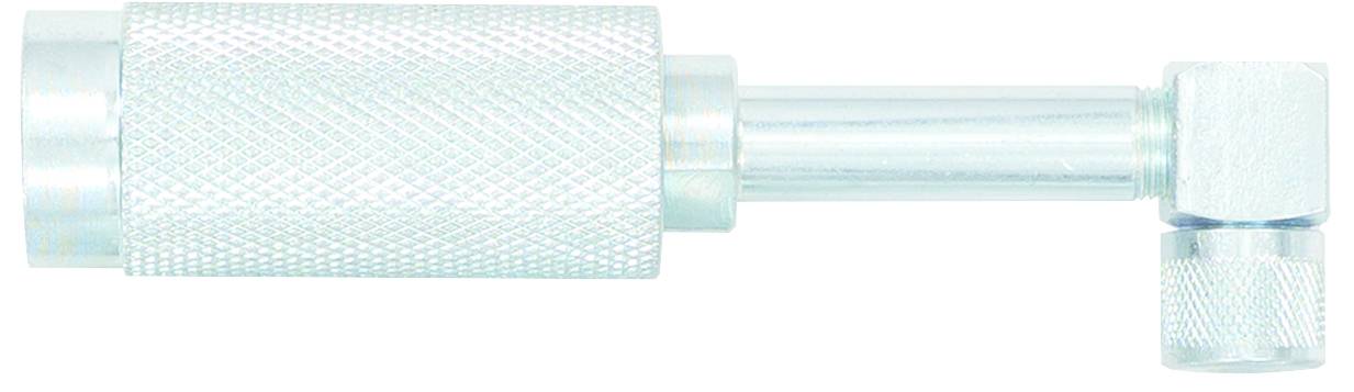 A metallic hand tool with a cylindrical handle and a right angle, likely suitable for specific assembly work.