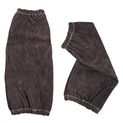 Two black arm warmers with elastic cuffs, set against a white background. The arm warmers are made from a velvet-like material.