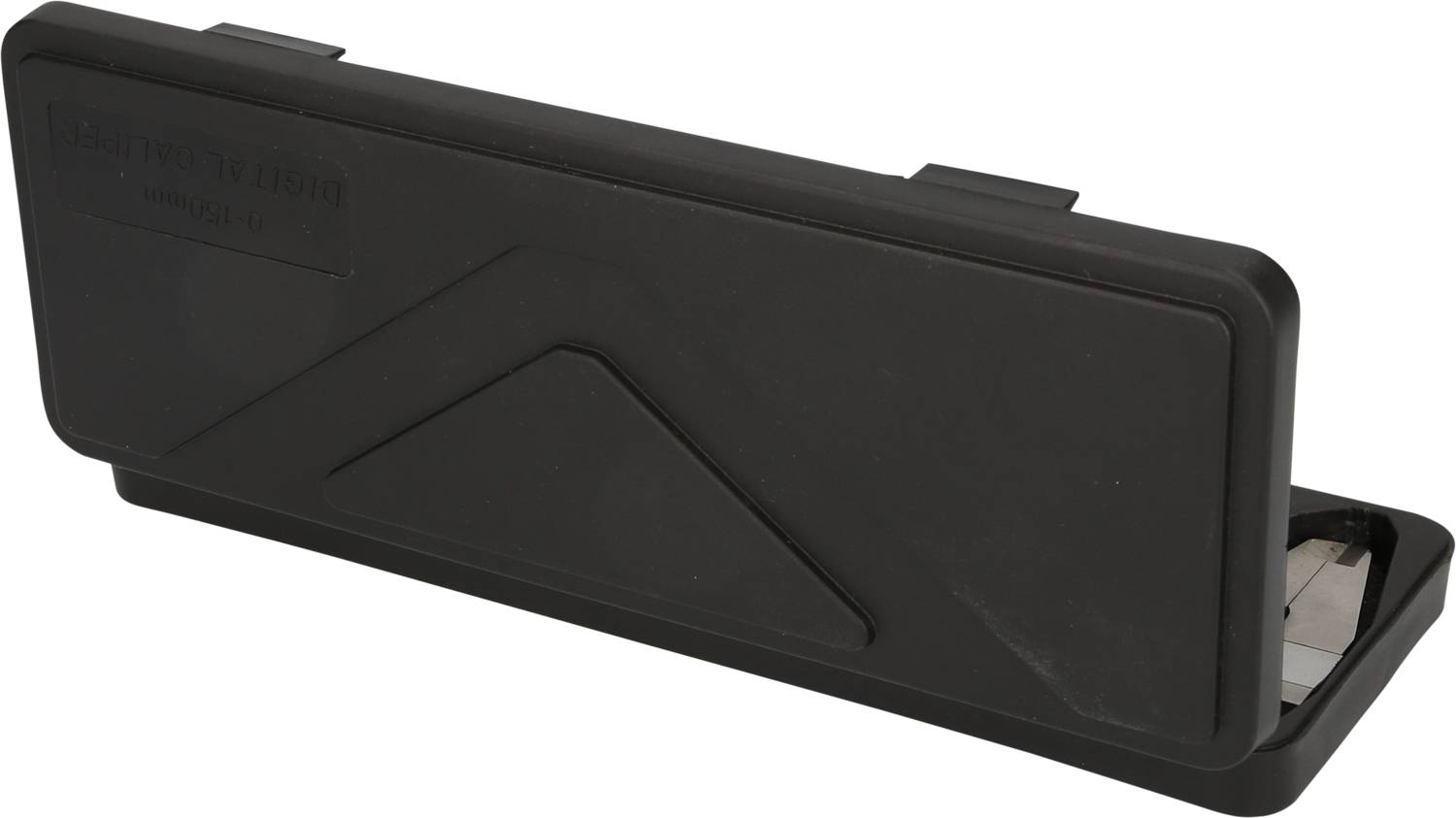 Black plastic casing of a hygrometer for a sauna. Displays humidity indicator and temperature measurement, in closed condition.