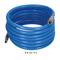 A blue air hose with 9 mm diameter and 5 m length, coiled, with metal connectors at both ends.