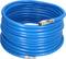 Blue air hose, coiled, with metal coupling at both ends.
