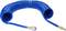 Blue spiral hose with metal connectors at both ends.