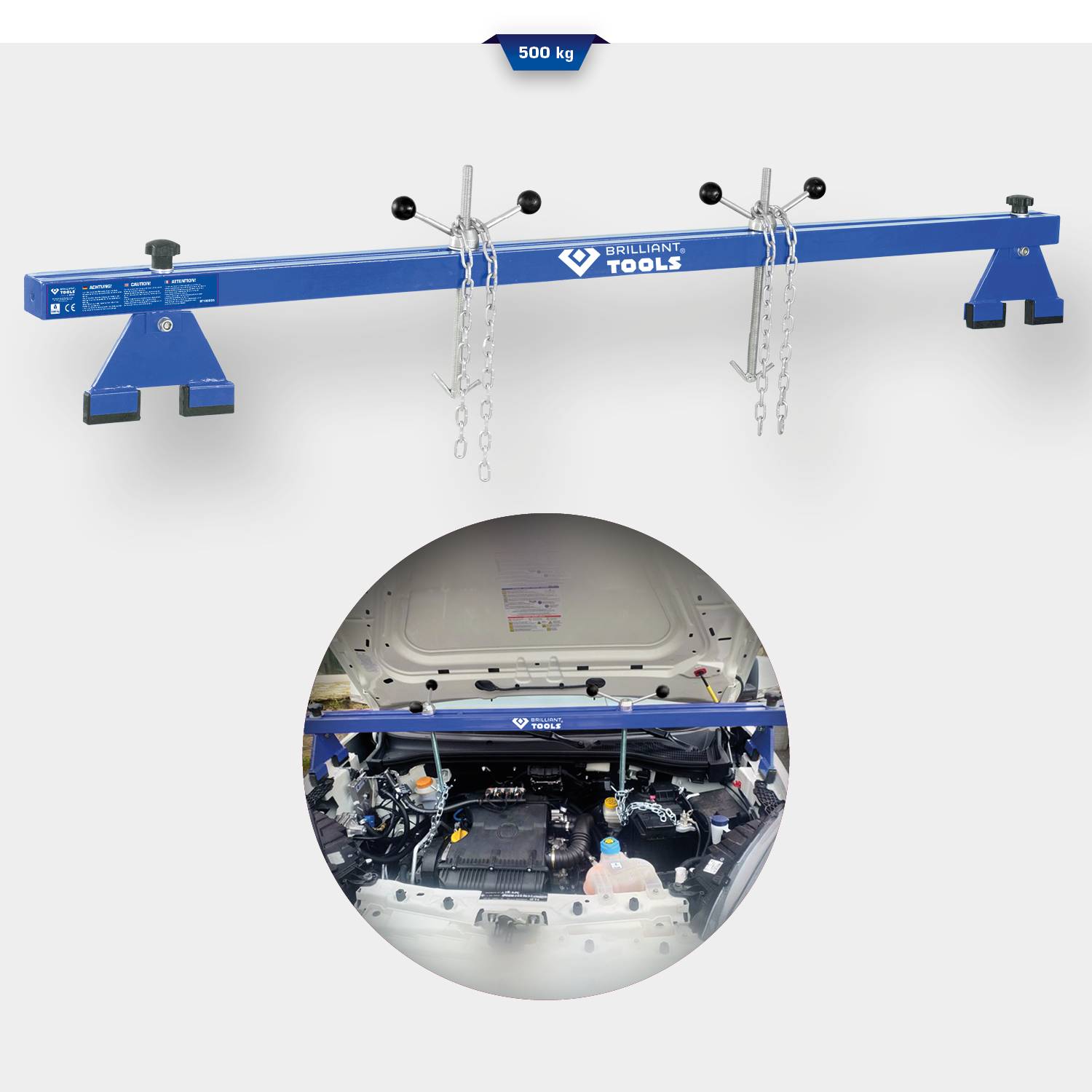 Brilliant Tools BT180005 Motor bridge, 500 kg-2
