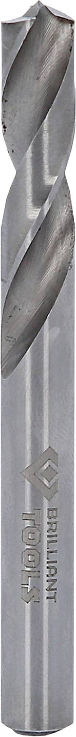 Metal drill with two spiral cutting edges, suitable for precision drilling in metal.