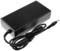 A black laptop charger with a detachable power cable, suitable for powering a laptop.