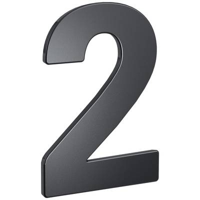The number "2" in a sleek, grey 3D design.