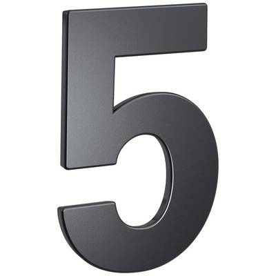 The number '5' in a black, glossy style.