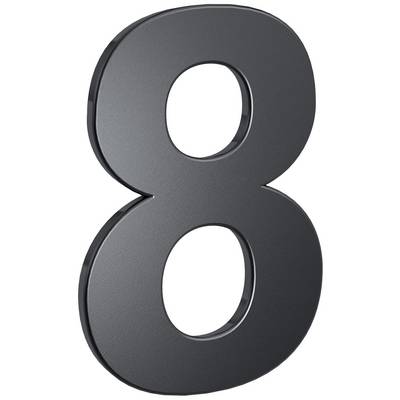 The number 8 in a three-dimensional, metallic design, displayed against a white background.