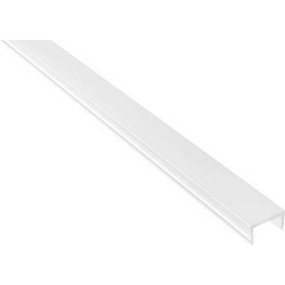 A long, white PVC angle profile strip on a white background. Suitable for covering or protecting edges and corners.