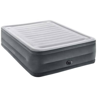 Inflatable Mattress in Grey with Integrated Valve, Raised Surface for Enhanced Comfort. Perfect for Camping or Guest Use.