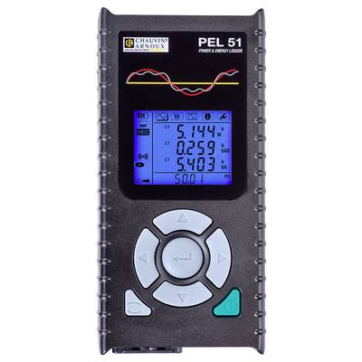 Multimeter for measuring voltages, currents and frequencies, with digital display, button operation and 'Chauvin Arnoux' logo.