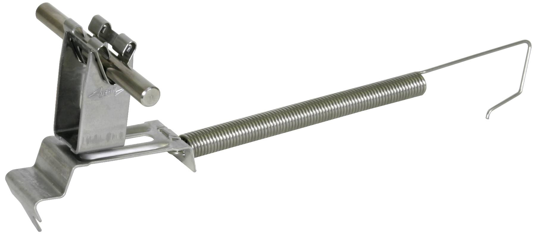 A metallic tool with a lever and spring, likely used for tensioning or securing. Suitable for precise industrial applications.