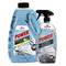 Two containers of Nigrin windscreen anti-freeze and de-icer, each 1.25 litres. Product for car windscreen care in winter.