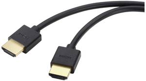 SpeaKa Professional HDMI Cable HDMI-A plug, HDMI-A plug 1.00 m Black 8K UHD, Flexible HDMI cable SP-11004216