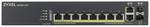 ZyXEL GS1920-8HPv2 10 port Smart managed gigabit switch 8x PoE+ RJ45, 2x combo, 130 watt PoE+, hybrid mode (web managed and cloud managed can be used) fanless