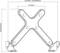 Technical Drawing of a Folding Stand with Dimensions: Width adjustable between 305 mm and 440 mm, Height 235 mm, Internal Measurement 172 mm.