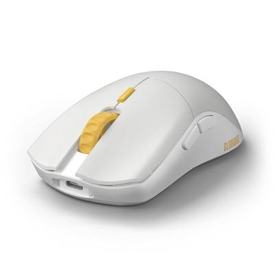 Glorious PC Gaming Race Series One PRO  Gaming mouse USB   Optical White, Yellow 6 Buttons 19000 dpi 